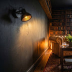 Forge Caged Wall Spot Light — Matt Black, Switched