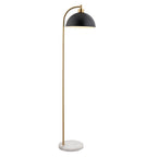 Aimee task lamp marble base and black stem detail