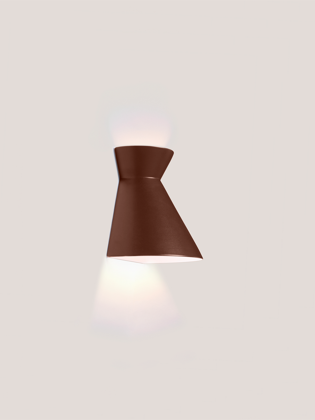 Kiro Ceramic Wall Light — Cocoa Brown, Large