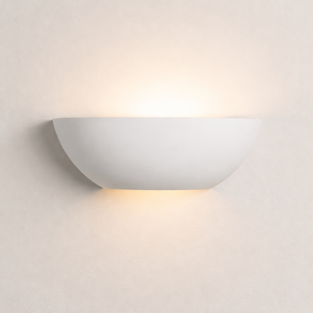 Bianca Paintable Up/Down Wall Light — Plaster, White