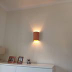 Terra Fluted Ceramic Wall Sconce — Terracotta, Handmade in Portugal