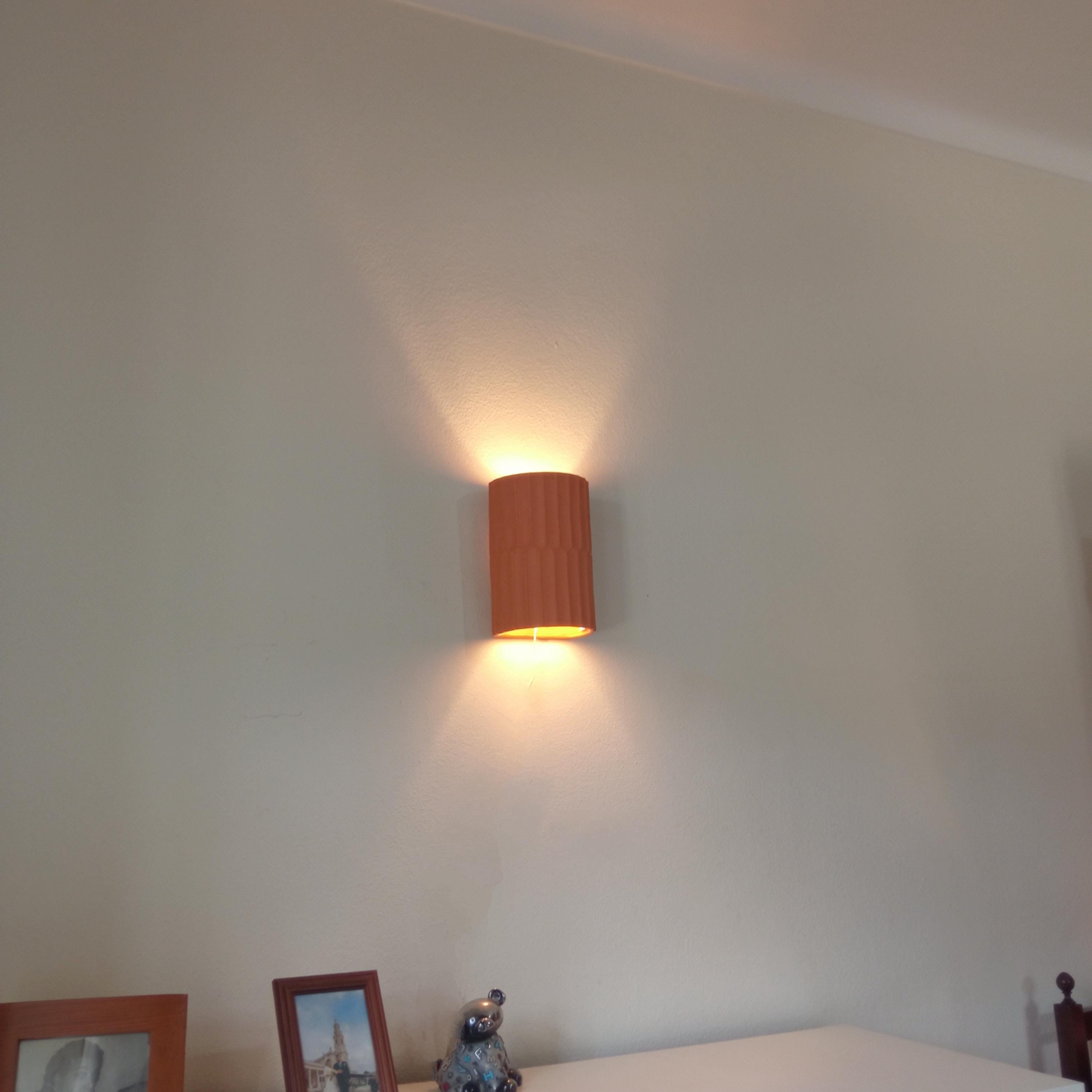 Terra Fluted Ceramic Wall Sconce — Terracotta, Handmade in Portugal