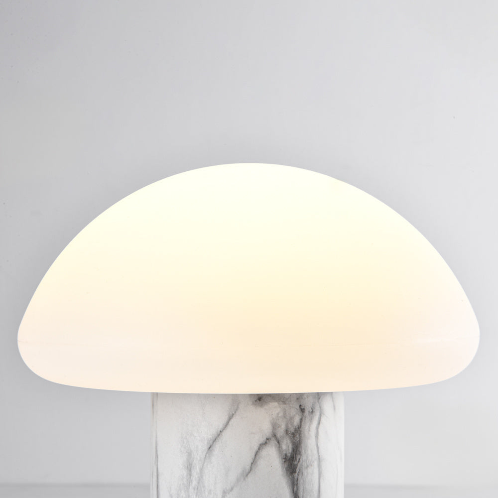 Nila Rechargeable Mushroom Table Lamp — White, 24 cm