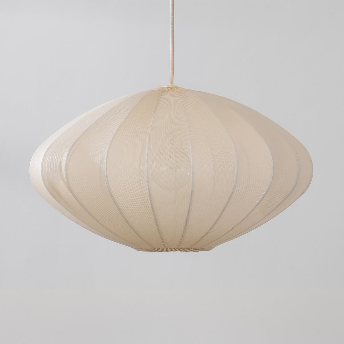 Nell Fabric Drum Pendant Light — Beige, 48 cm