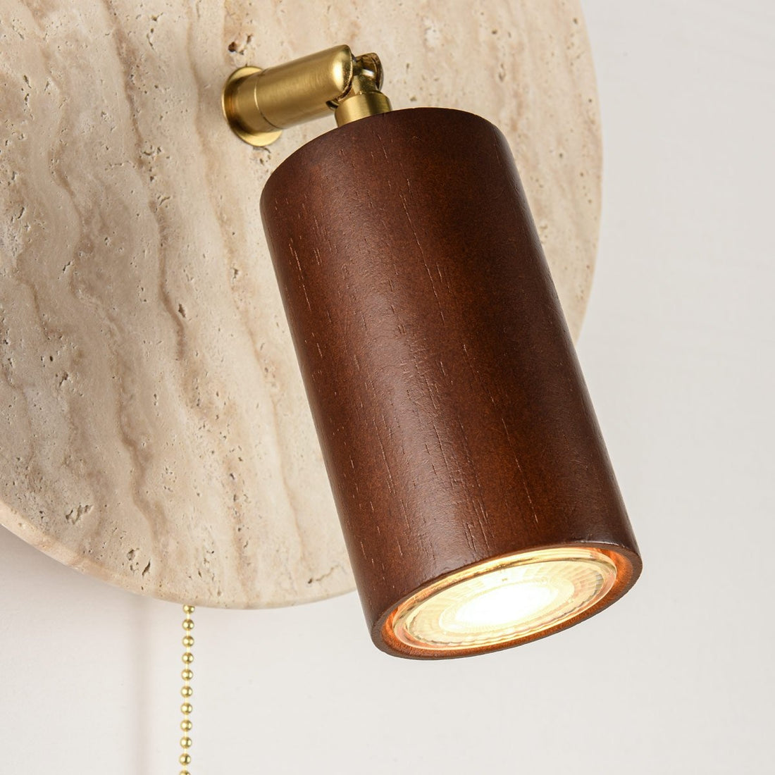 Faro Travertine Adjustable Wall Spotlight — Bulb Included