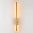 Isola LED Bathroom Wall Light — Travertine & Gold, IP44