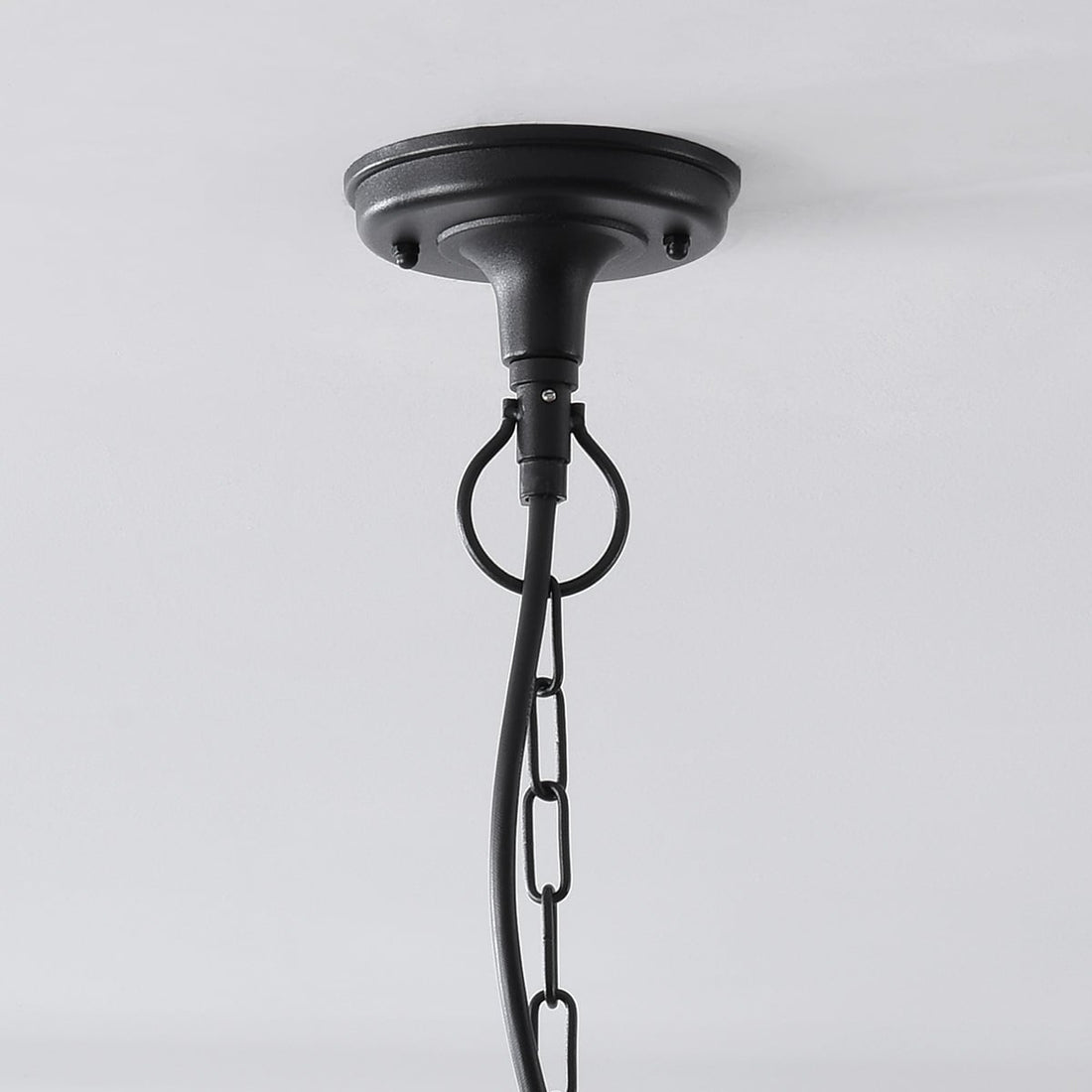 Linden Traditional Outdoor Pendant Light — Black, Clear Glass Globe