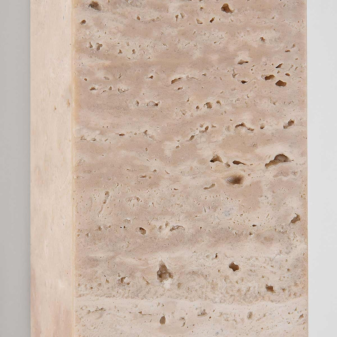 Bloc Travertine Up & Down Wall Light — Sand Beige