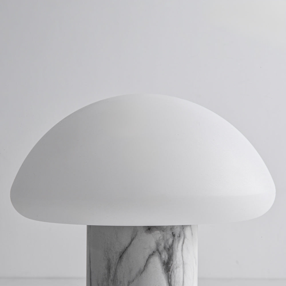 Nila Rechargeable Mushroom Table Lamp — White, 24 cm
