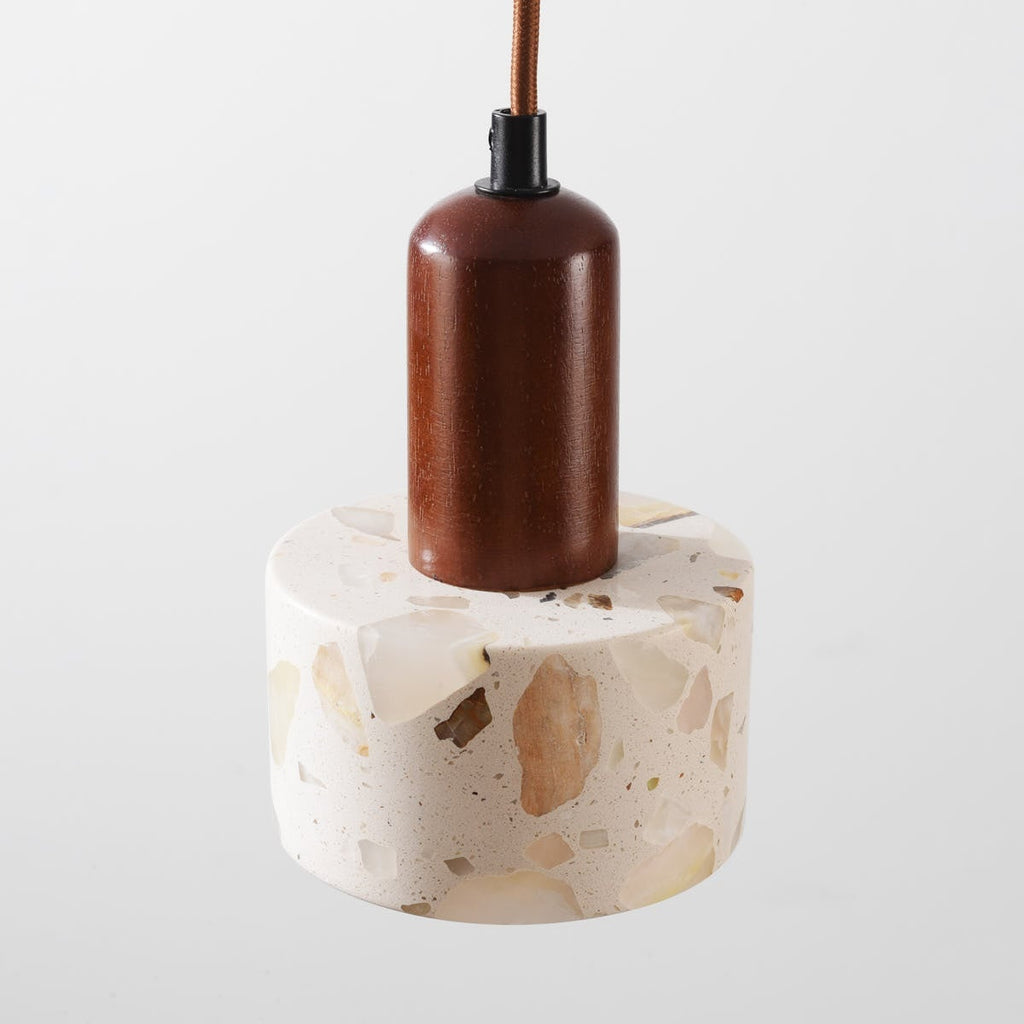 Koto Terrazzo & Wood Pendant Light — Brown