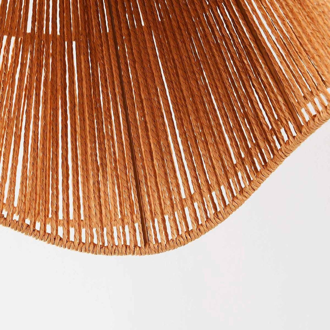 Ravel Woven Paper Cord Ceiling Light — White & Natural