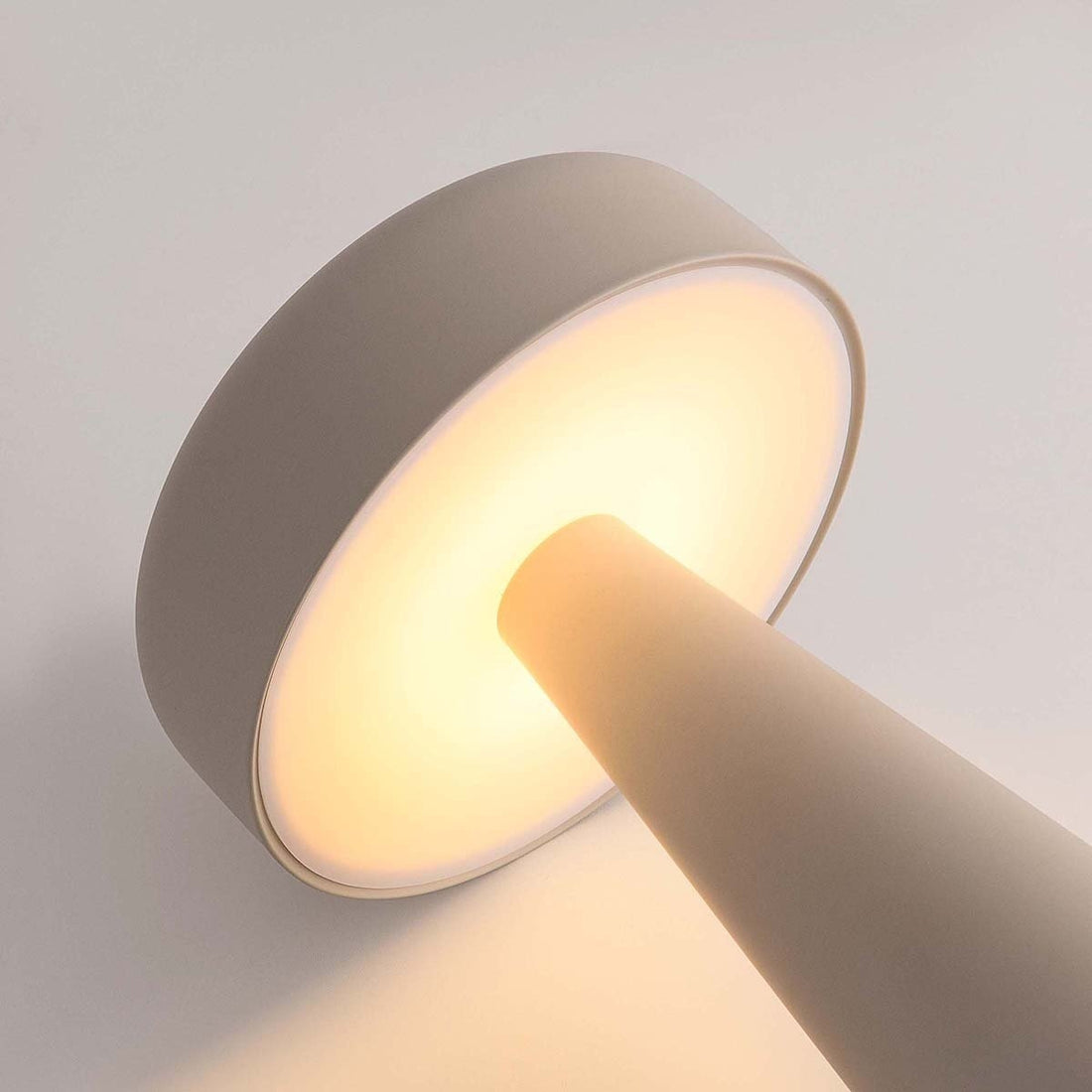 Momo Rechargeable Mushroom Table Lamp — Taupe