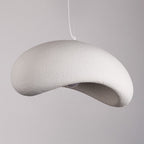 Katsura Layered Stone-Effect Pendant Light — White, 60 cm