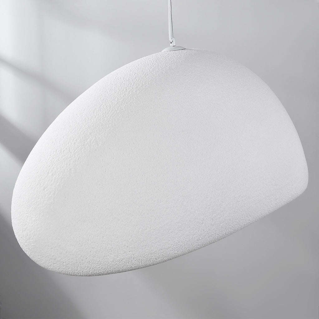 Senja Cloud Stone-Effect Pendant Light — White, 80 cm