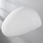 Senja Cloud Stone-Effect Pendant Light — White, 80 cm