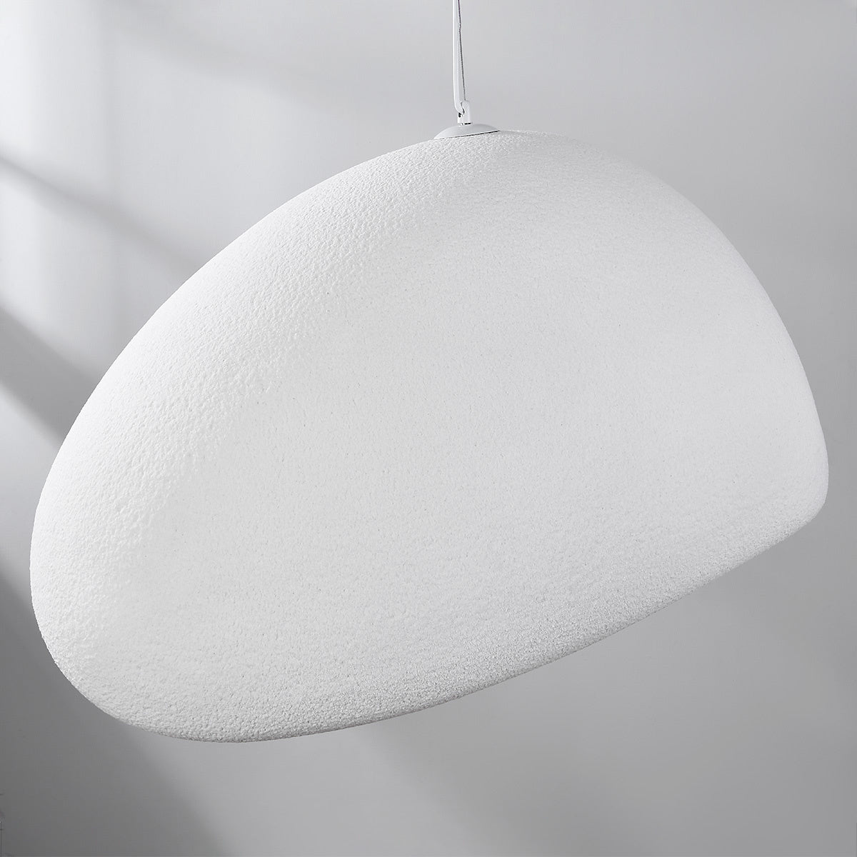 Senja Cloud Stone-Effect Pendant Light — White, 80 cm