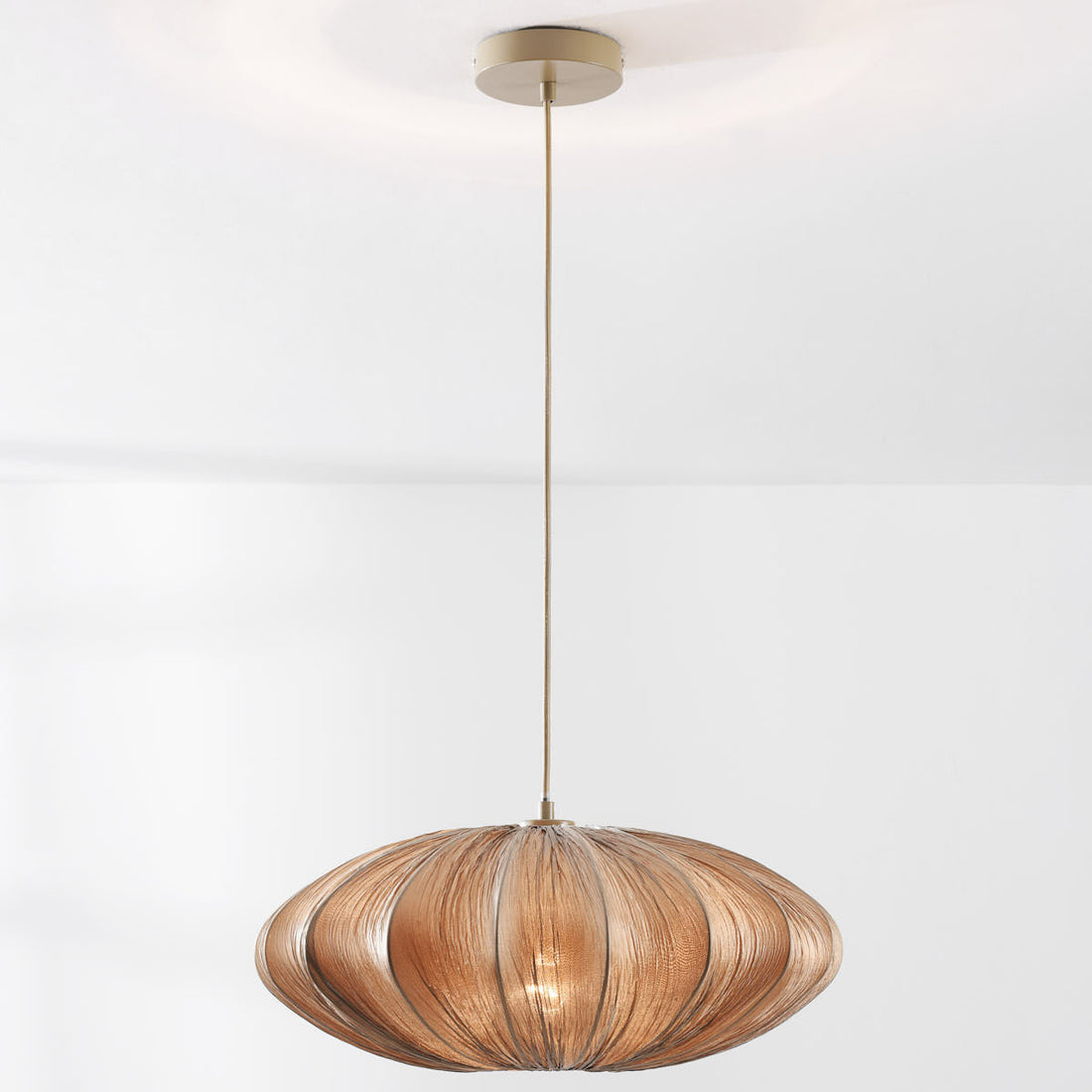 Bruna Fabric Pendant Light — Warm Brown, 45 cm