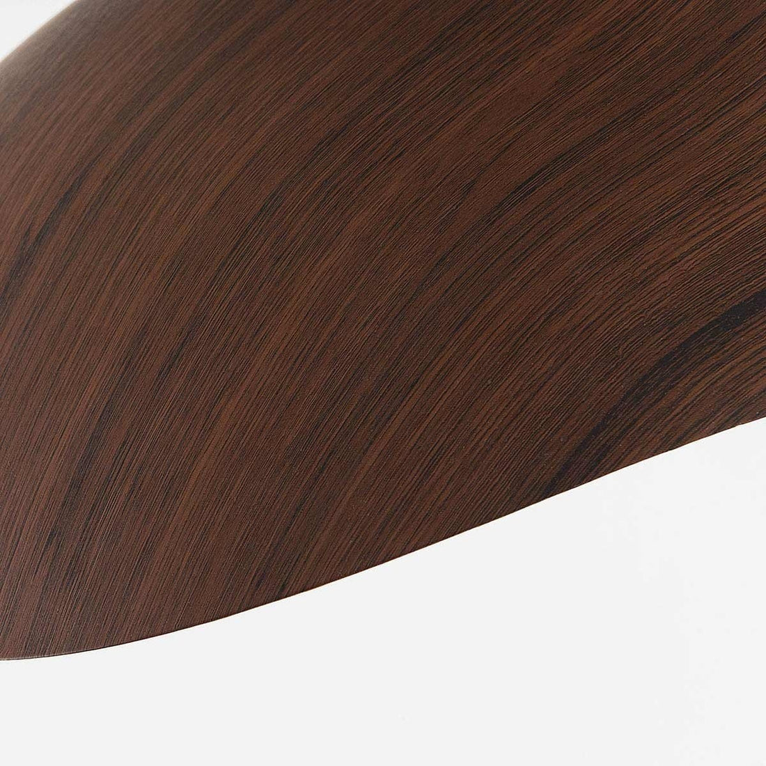 Nami Wavy Metal Ceiling Light — Walnut Look