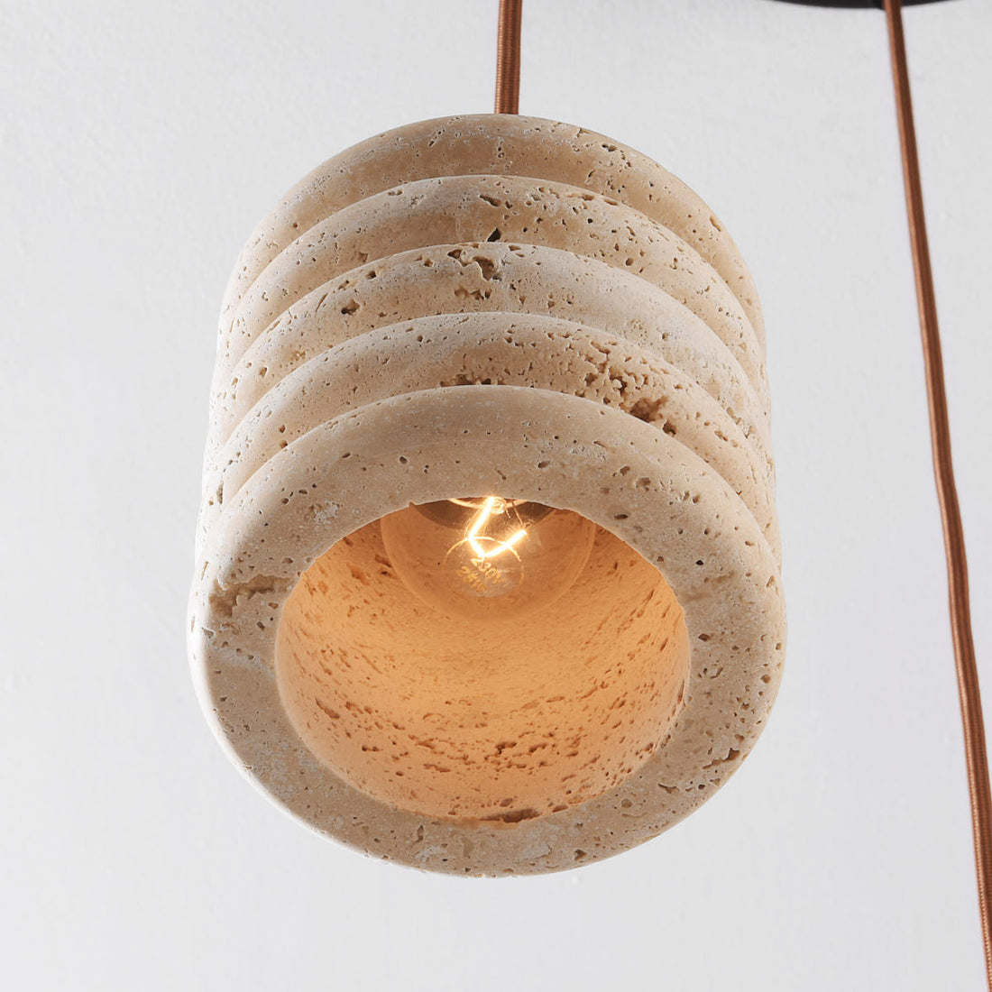 Kyoto pendant light illuminated showing warm ambient lighting effect