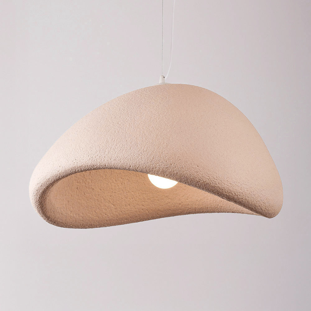 Kara Organic Stone-Effect Pendant Light — Dusty Pink