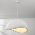 Large 80cm Senja white pendant light in double-height hallway interior setting