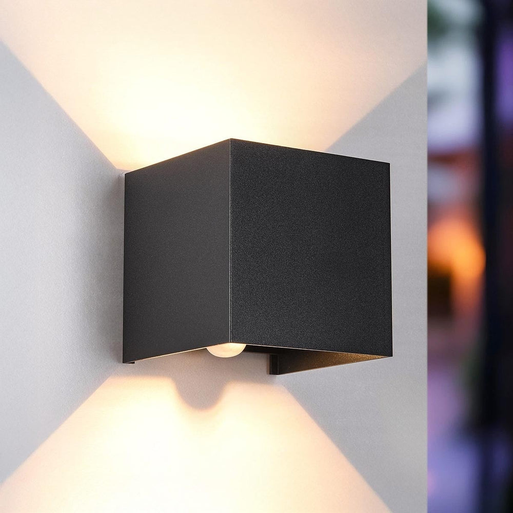 Black detail on Ward Outdoor LED Wall Light — Black, Motion & Dusk Sensor