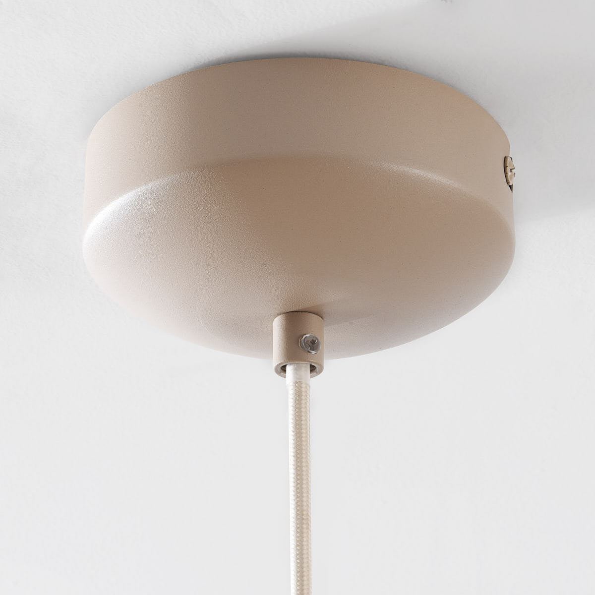 Nami Wavy Metal Pendant Light — Sand Taupe