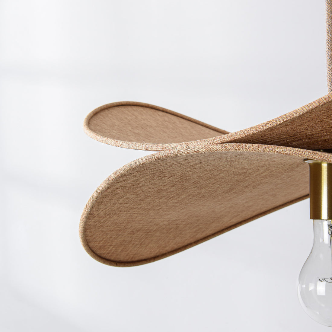 Hemi Linen Pendant Light — Beige