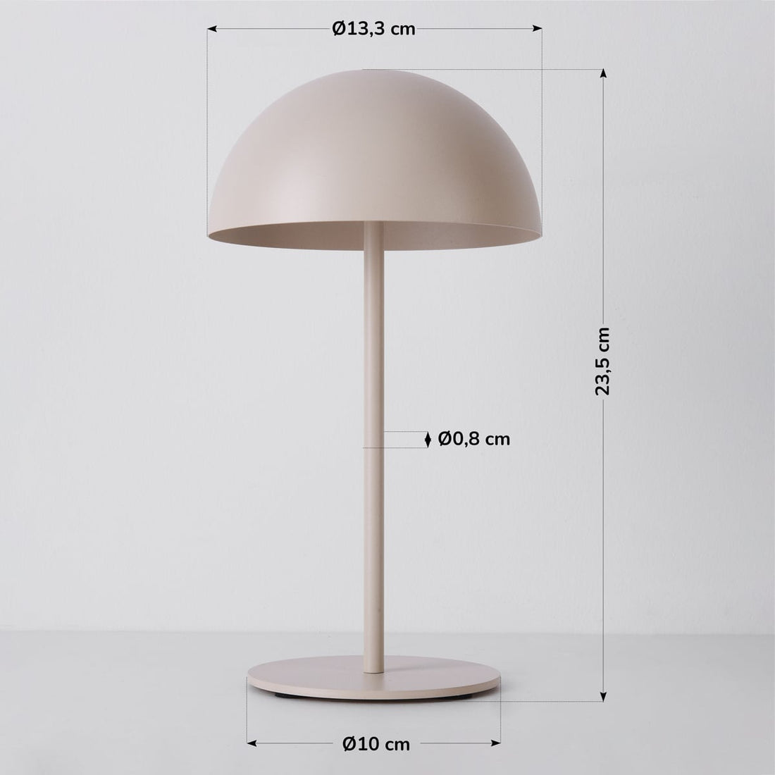 Fungo Rechargeable Mushroom Table Lamp — Beige