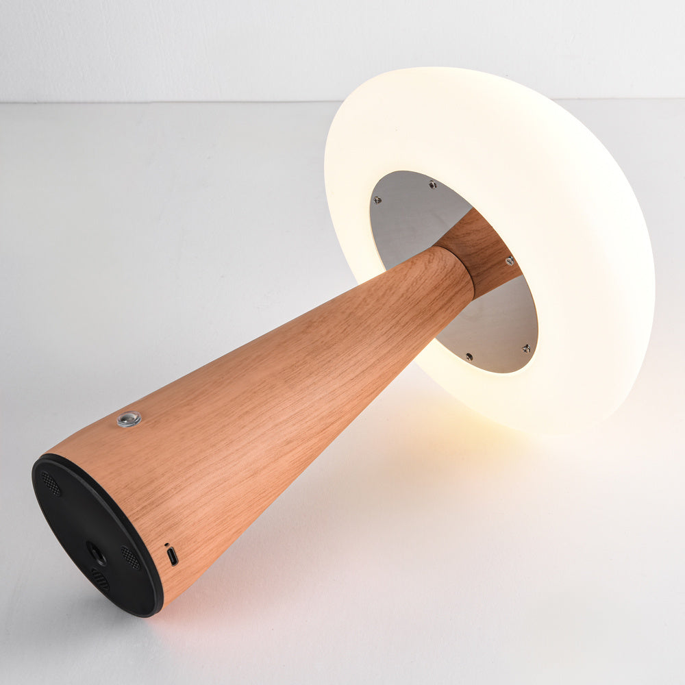Poppi Rechargeable Mushroom Table Lamp — White, 30 cm