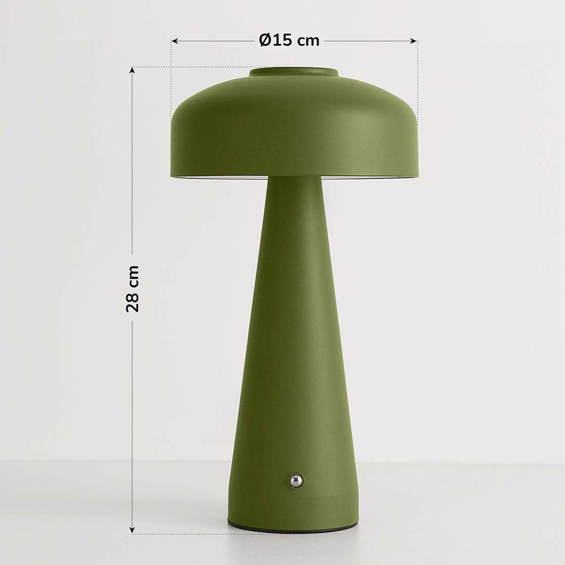 Momo Rechargeable Mushroom Table Lamp — Green
