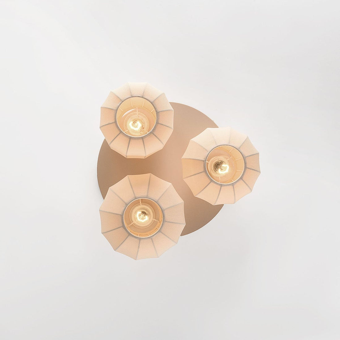 Hana Fabric Ceiling Light — Beige, 3 Lights