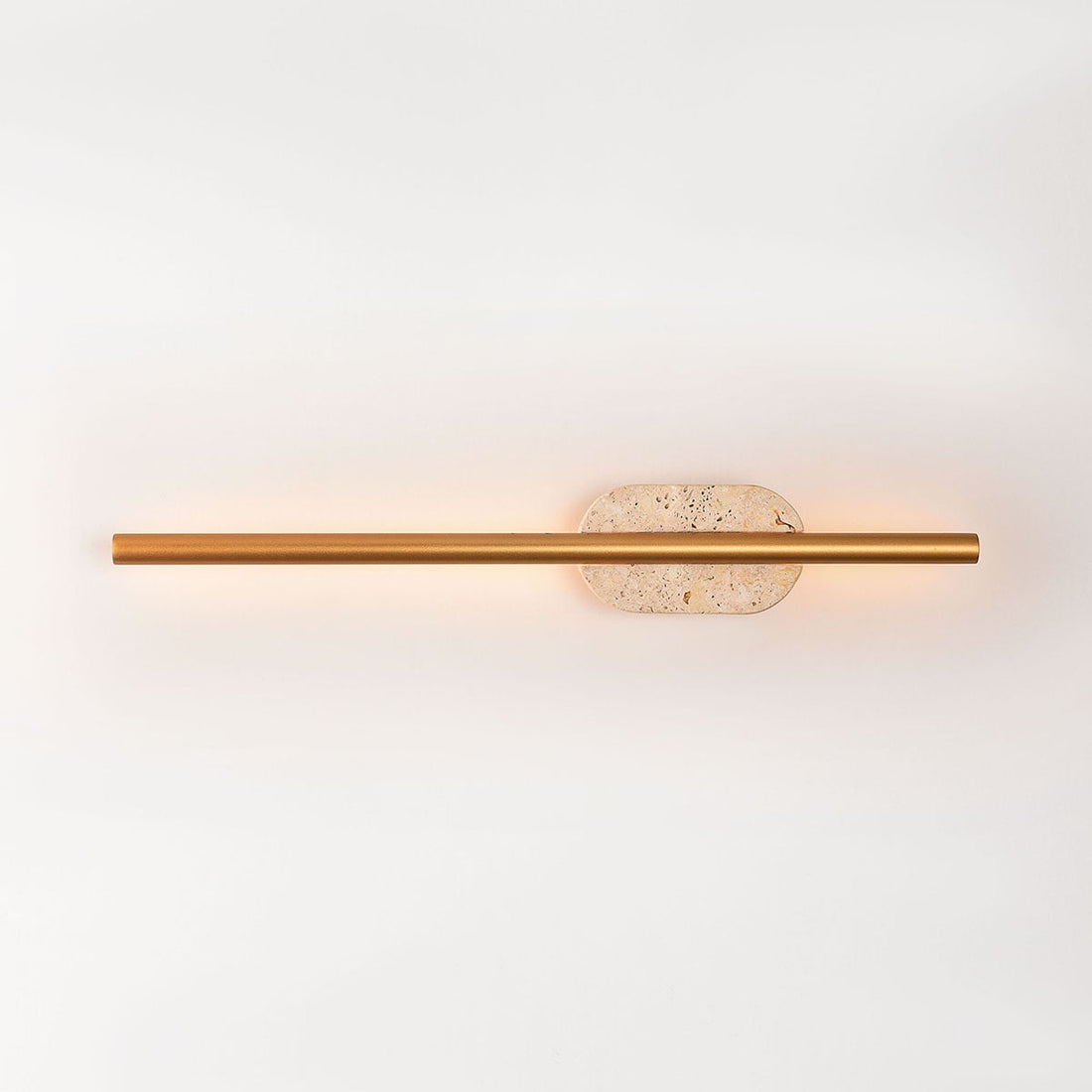 Isola LED Bathroom Wall Light — Travertine & Gold, IP44