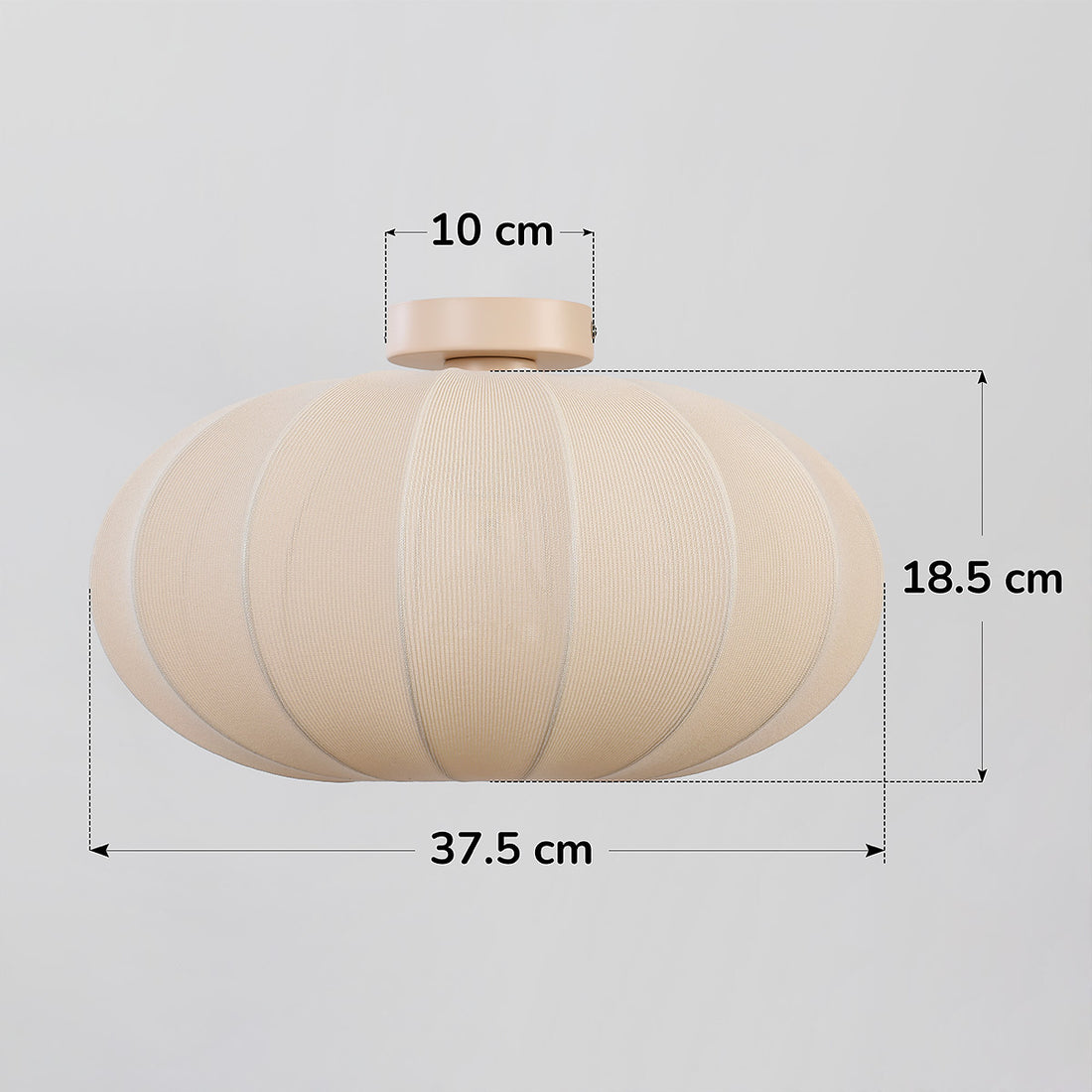 Aya Fabric Ceiling Light — Beige, 38 cm