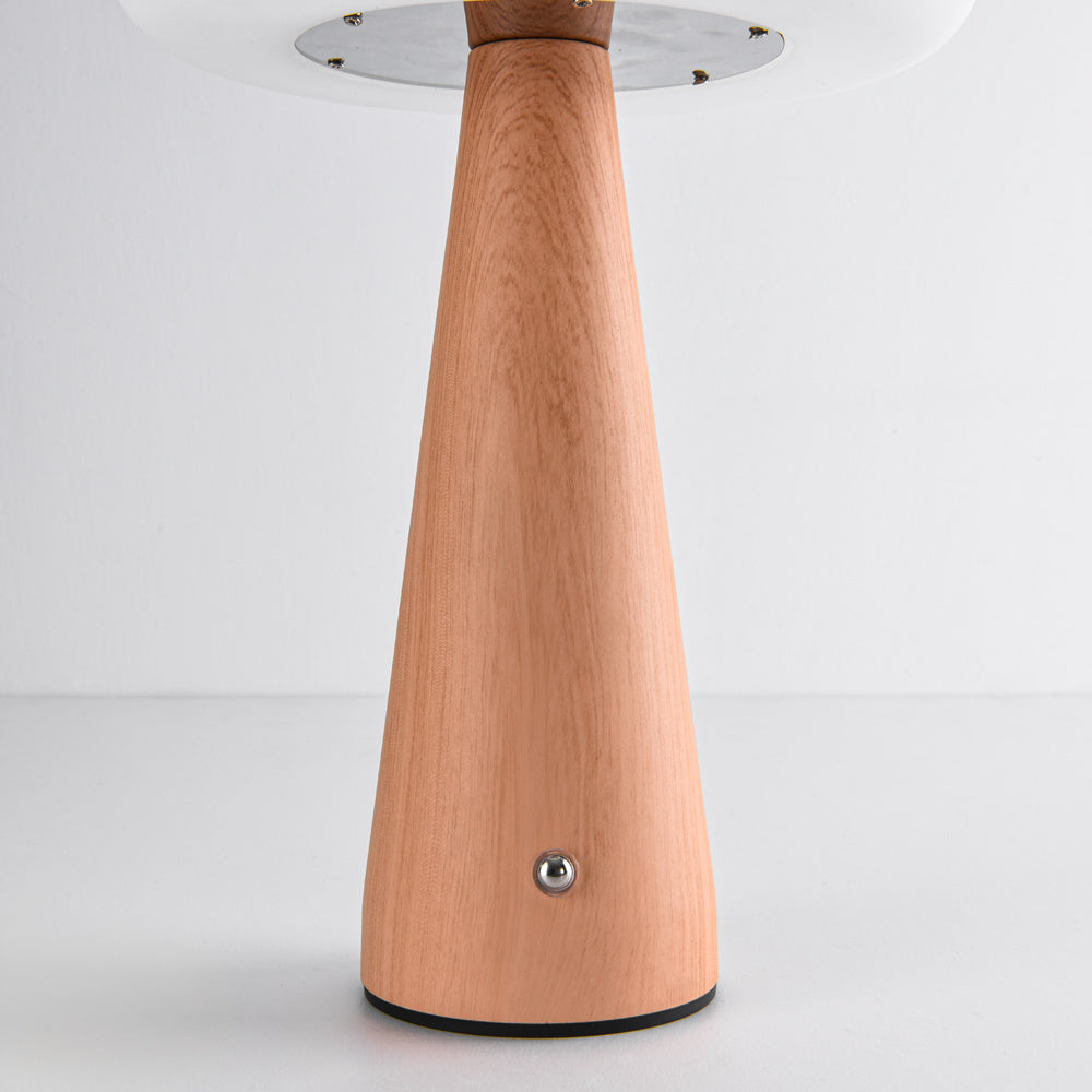 Poppi Rechargeable Mushroom Table Lamp — White, 30 cm
