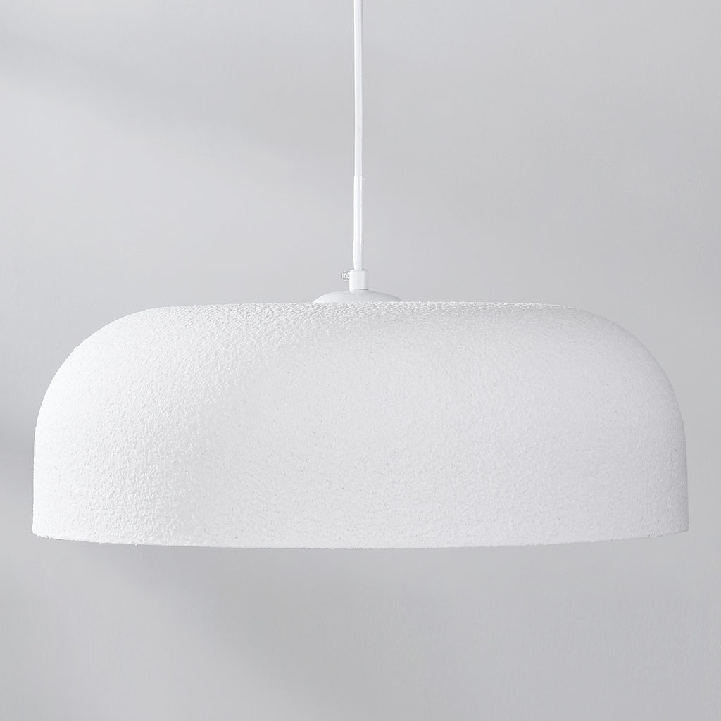 Nube Round Disc Pendant Light — White, 40 cm