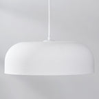 Nube Round Disc Pendant Light — White, 40 cm