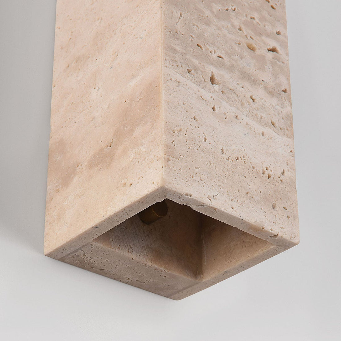 Bloc Travertine Up & Down Wall Light — Sand Beige