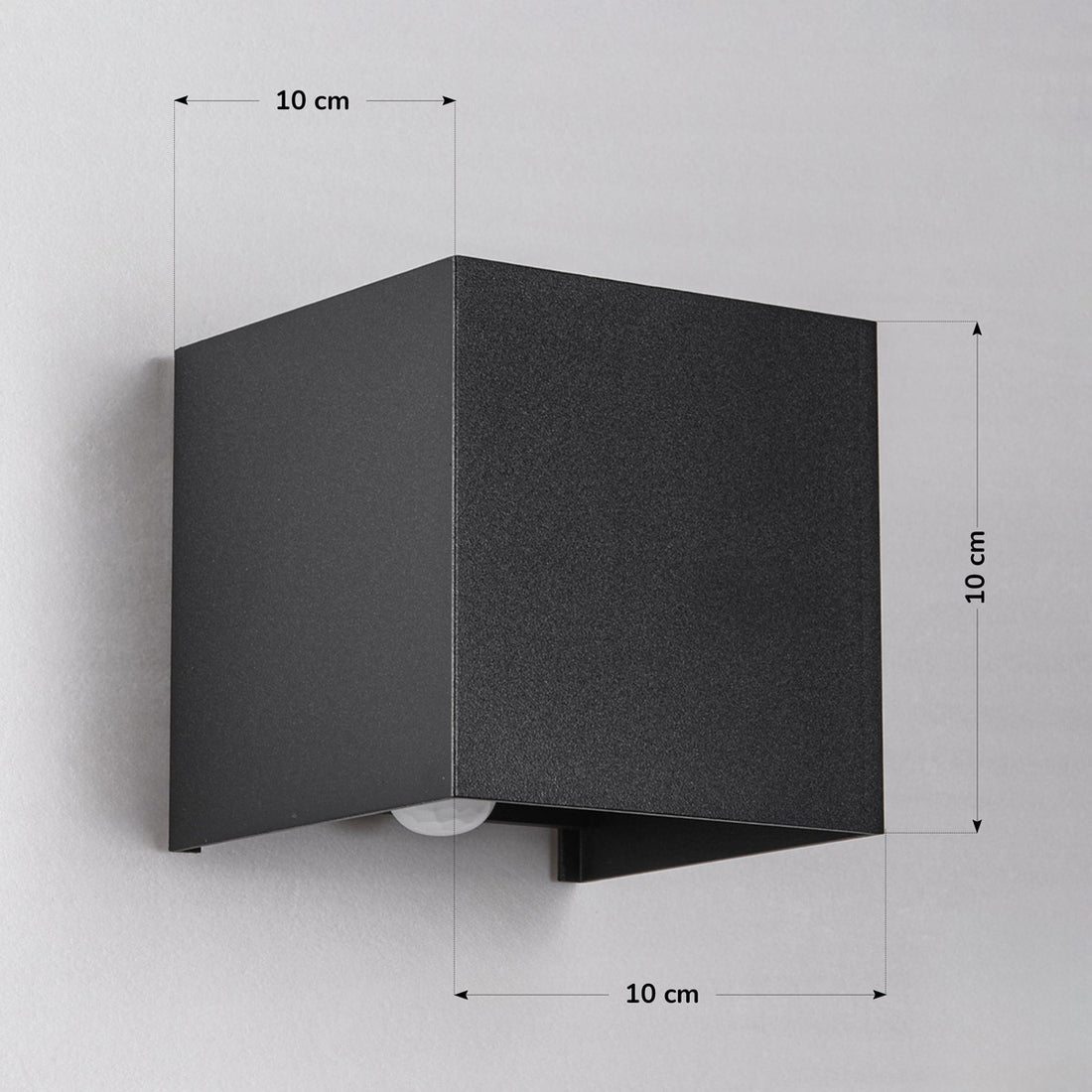 Ward Outdoor LED Wall Light — Black, Motion & Dusk Sensor