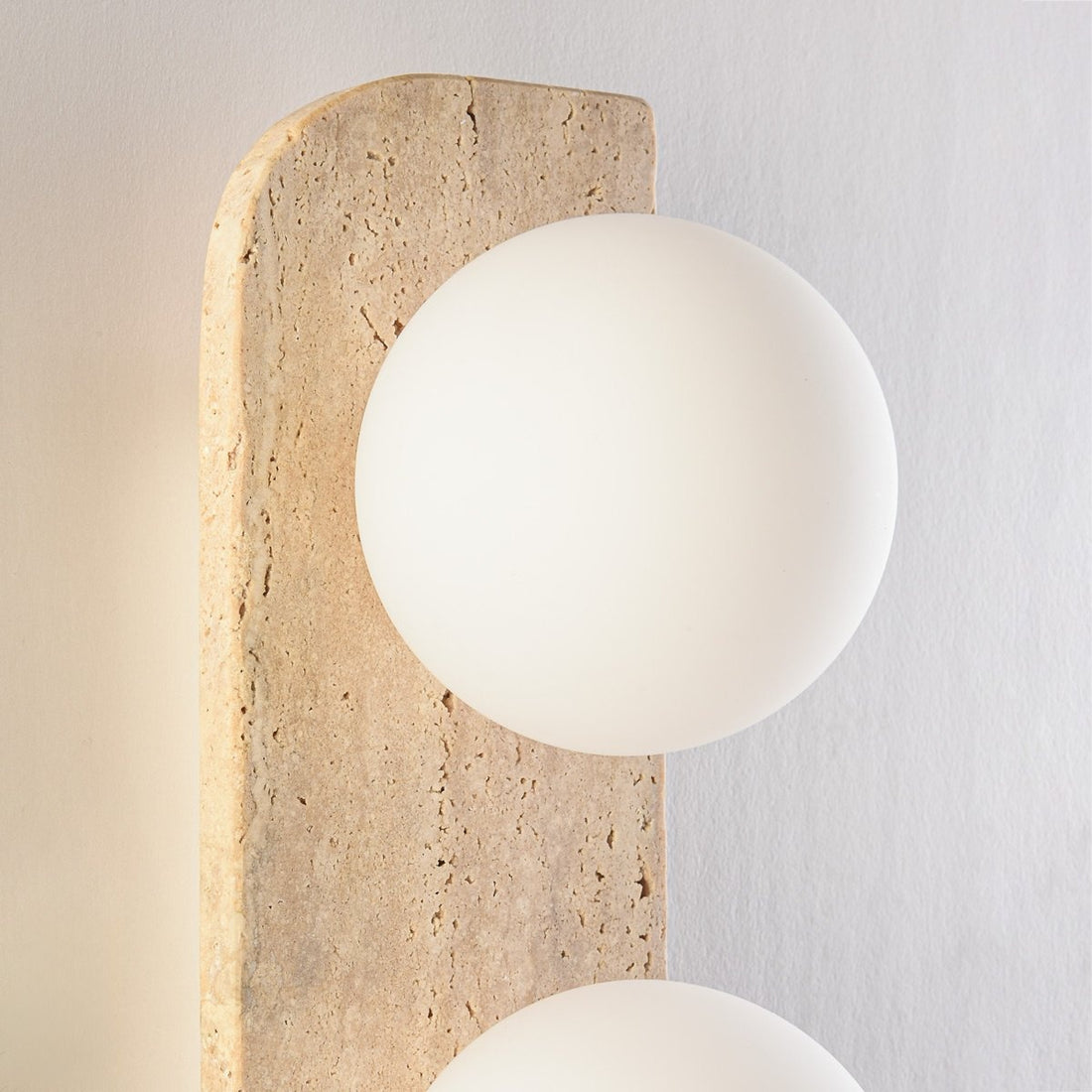 Orla Travertine Globe Wall Light — 2 Lights