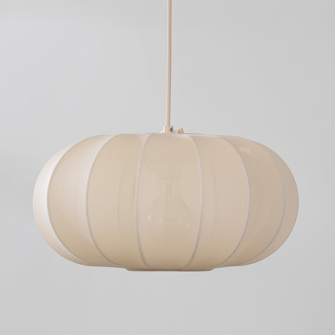 Aya Fabric Drum Pendant Light — Beige, 40 cm