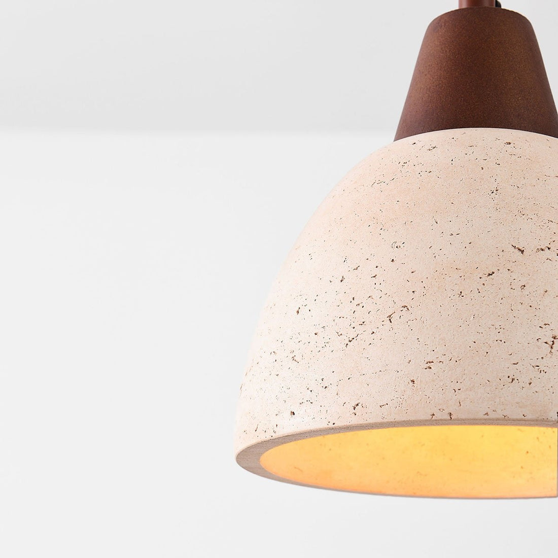 Mika Slim Travertine Pendant Light — Sand Beige