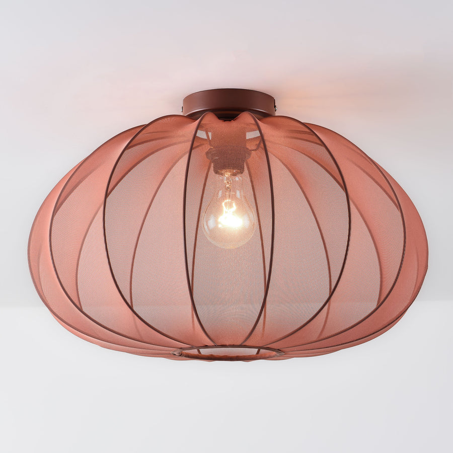 Amaro Fabric Ceiling Light — Terracotta Pink, 50 cm