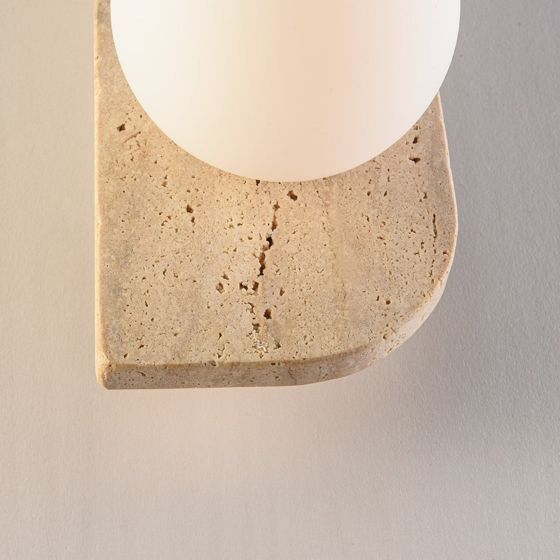 Orla Travertine Globe Wall Light — 2 Lights