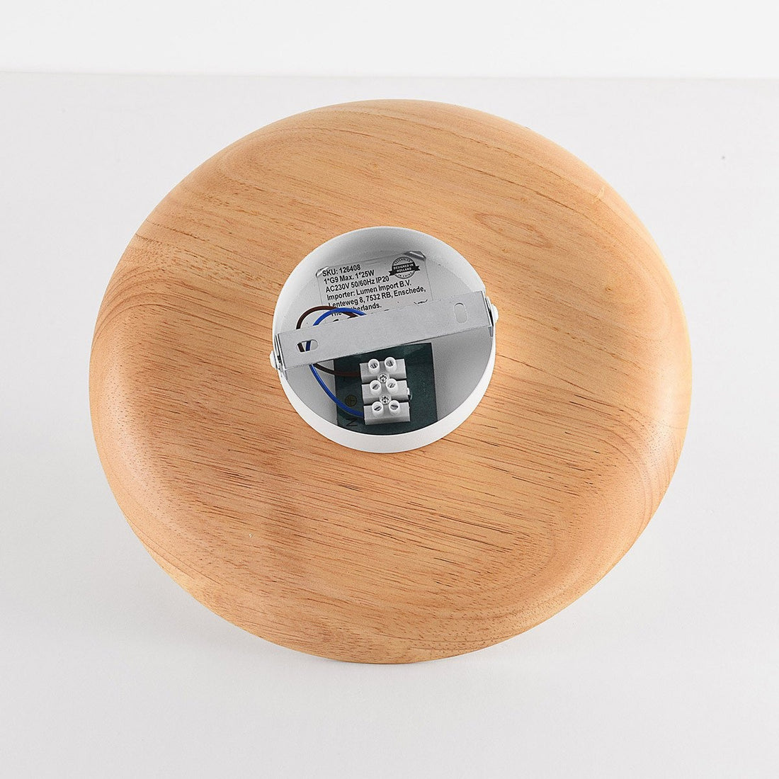 Ludo Wood & Opal Glass Ceiling Light — Light Wood