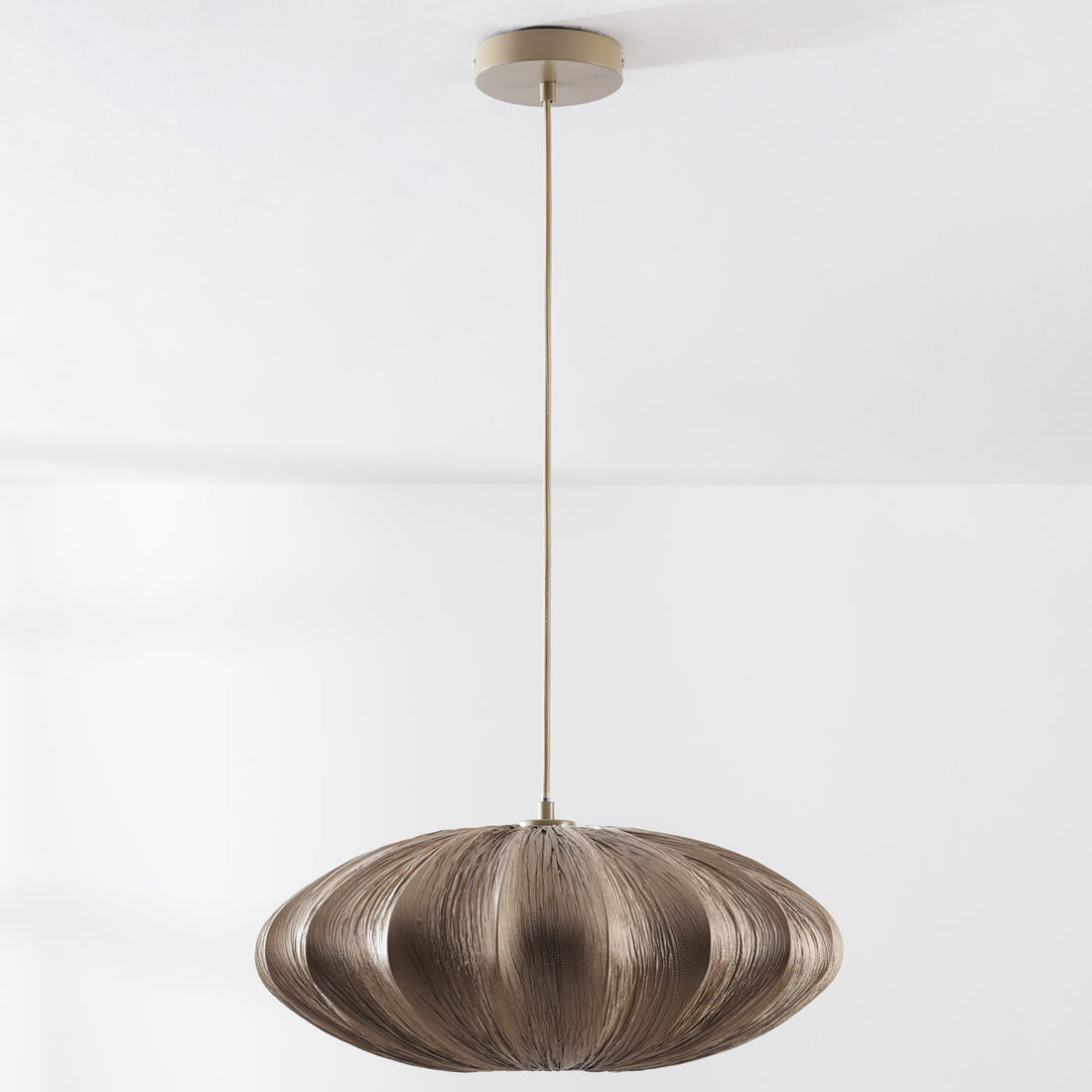 Bruna Fabric Pendant Light — Warm Brown, 45 cm