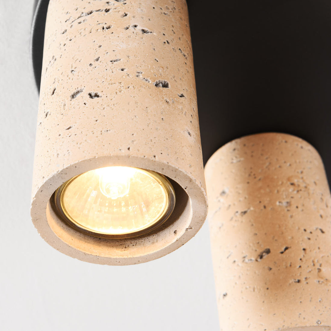 Tavo Triple Spot Ceiling Light — Travertine Look