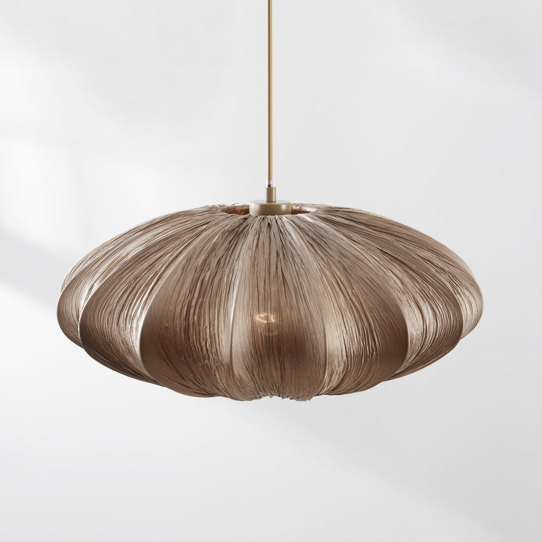 Bruna Fabric Pendant Light — Warm Brown, 45 cm