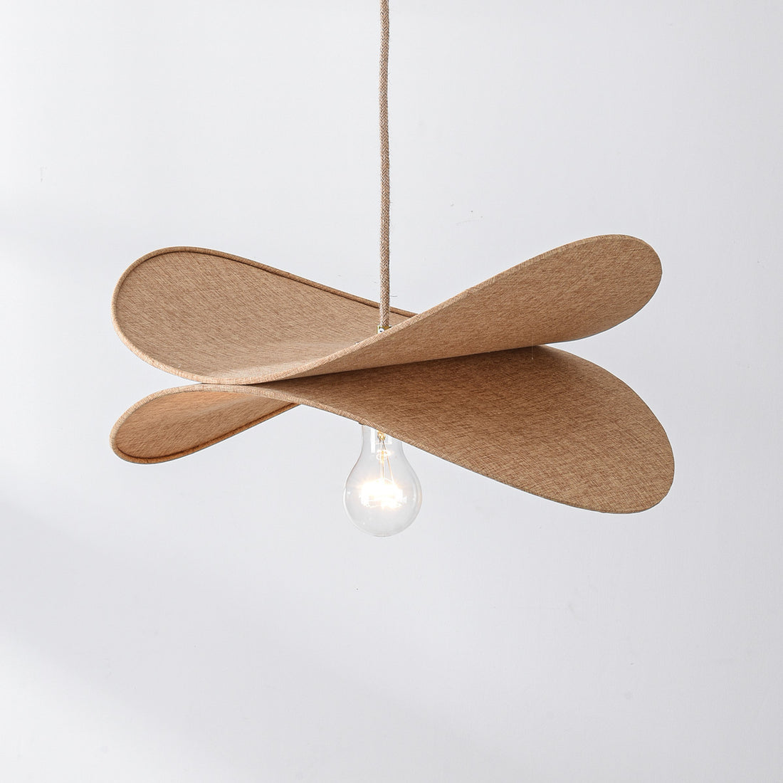 Hemi Linen Pendant Light — Beige
