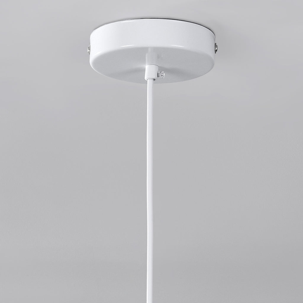Nube Round Disc Pendant Light — White, 40 cm